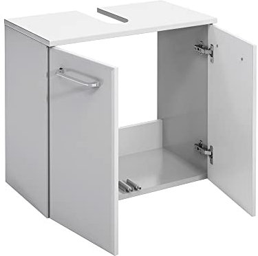Lomadox Waschbeckenunterschrank in weiß Hochglanz, B/H/T: ca. 60/53/33 cm