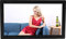 Bewinner 24 Zoll Großer Digitaler HD Bilderrahmen, Digitaler 1080P Bilderrahmen mit Körpersensor, HDMI Videoplayer mit Fernbedienung, Kalender, Unterstützende Diashow Als für
