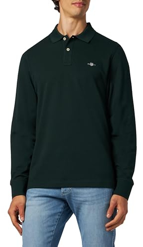 Gant Herren Reg Shield Pique Rugger Polohemd, Tartan Green, L EU