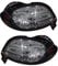 Rücklicht Bremslicht 1 Satz -Heckleuchten Endstück Bremse Blinker Lampe Autozubehör Für Peugeot 206 2004-2008 206CC (Farbe : Schwarz)