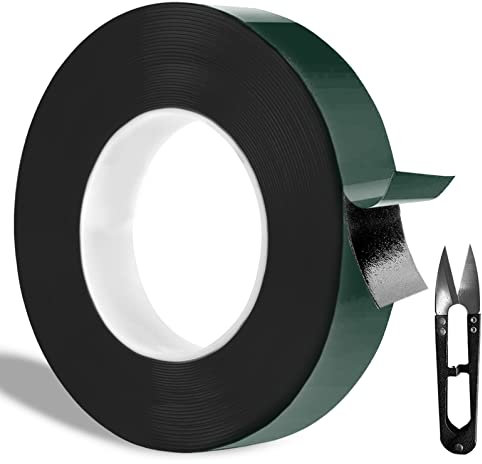 Ruban Adhésif Double Face Extra Fort | Noir | 25mmx10m | Ruban de mousse pour montage durable | fixation murale sans percer | adapté à l'industrie automobile. Adhésif double face puissant extra fort