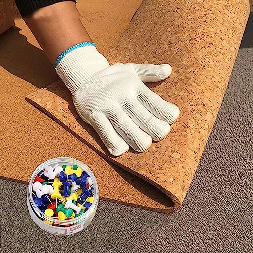 Pinnwand kork, Korkplatte 10 Mm Dicke, Pinnbare Korkplatten Mit Kleber Und Stiften, Große Kommerzielle Pinnwand Ohne Rahmen, DIY Schneidbare Nachrichtentafeln/Fototafeln (Color : W 122cm/4ft, Size :