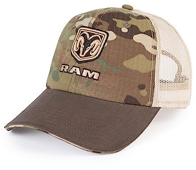 RAM Trucks Logo Shield Camo Trucker Hat Structured 6-Panel Cap One Size, Camo, Einheitsgre