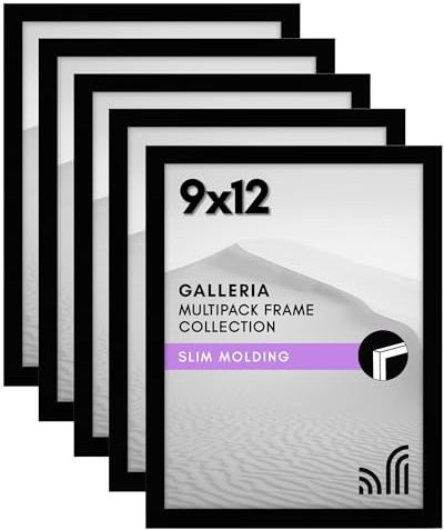 Americanflat 22,9 x 30,5 cm Bilderrahmen-Set in Schwarz – Bilderrahmen Collage Wanddekoration mit Plexiglasabdeckung und Aufhängung – Galerie-Wandrahmen-Set für horizontale oder vertikale Anzeige