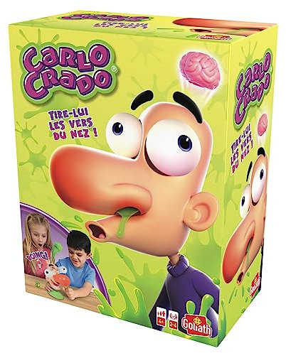 Goliath Carlo Crado - Action- und Geschicklichkeitsspiel für Kinder ab 4 Jahren - Schießen Sie ihm die Nase - Gesellschaftsspiel zum Spielen mit Familie oder Freunden - 2 bis 4 Spieler - 15 Minuten