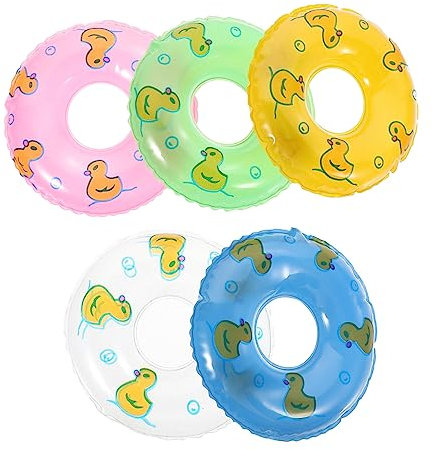 ifundom 5st Entenschwimmring Aufblasbarer Schwimmring Puppenhaus-schwimmbecken Puppenhaus-schwimmringe Schwimmringspielzeug Kleiner Poolschwimmer Dekorative Ob11 PVC Dekorationen Miniatur