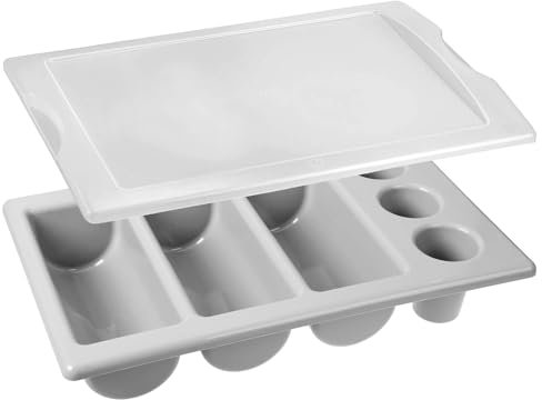 GRÄWE Besteckkasten mit 3 Köchern, inkl. Deckel, grau