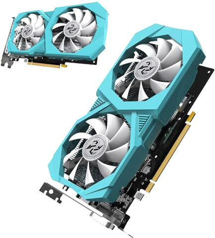 PELAND - Tarjeta gráfica GTX1660ti 6G GDDR6 con ventiladores duales, tarjeta gráfica para juegos de 192 bits, compatible con interfaz multimedia DP DVI HD