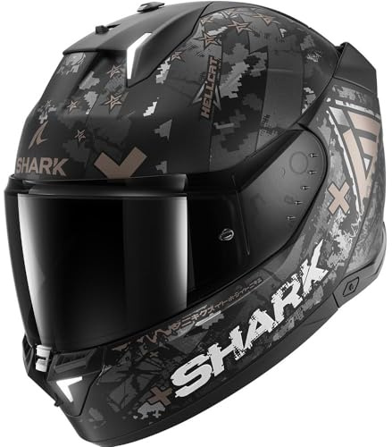 SHARK, Integraler Motorradhelm SKWAL i3 HELLCAT Black/White/Grey KUA, XXL