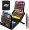 Gelanty Dual Tip Brush Pens Set, 100 Farben Filzstifte Dicke und Dünne Pens Fineliner Set Aquarell Farben für Handlettering, Bullet Journal, Malbücher, Manga, Kalligraphie Stifte für Kinder
