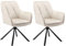 Lestarain Esszimmerstühle drehbar 2er Set, für Schlafzimmer Küche Wohnzimmer, Küchenstühle gepolstert mit Armlehnen Rückenlehne, Metallbeinen, Samt, Beige