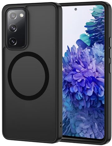 XTCASE für Samsung Galaxy S20 FE Hülle Magnetisch kompatibel mit Magsafe, Matt Transluzente Handyhülle für Samsung Galaxy S20 FE 5G / 4G Kratzfeste PC Rückseite + TPU Bumper - Schwarz