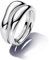 PANDORA Essence Organisch Geformte Stacking-Ringe aus Sterling Silber, Größe: 58, 193264C00-58