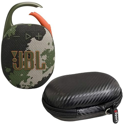 JBL Clip 5 Ultra Portable Bluetooth Speaker Bundle with gSport Case (Camo)