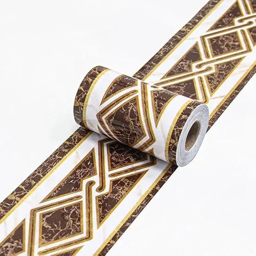 TapetenbordüRe Selbstklebende BordüRe Wand Wohnzimmer Tapeten Fliesenaufkleber Bad Dekoband Selbstklebend Braun-39 10cm X 500cm