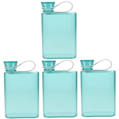 Toddmomy 4pièces Bouteille Eau Plate Réutilisable Pour Sport Activités Plein Air Gourde Multifonctionnelle Forme De Kettle Pour Voyage Randonnée Et Fitness