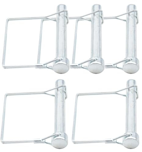 Ruidee 5 perni rettangolari da 12 x 80 mm, perno di bloccaggio in acciaio al carbonio, bullone di sicurezza per rimorchi di fattoria, fattoria, giardino (FSX/12 x 80 mm)
