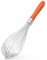 U-Taste Fouet de cuisine de 30cm: Fouet à ballon en acier inoxydable 18/10, grand batteur à œufs avec 12 fils hautement flexibles et poignée en silicone pour fouetter mélanger crèmes sauces (Orange)