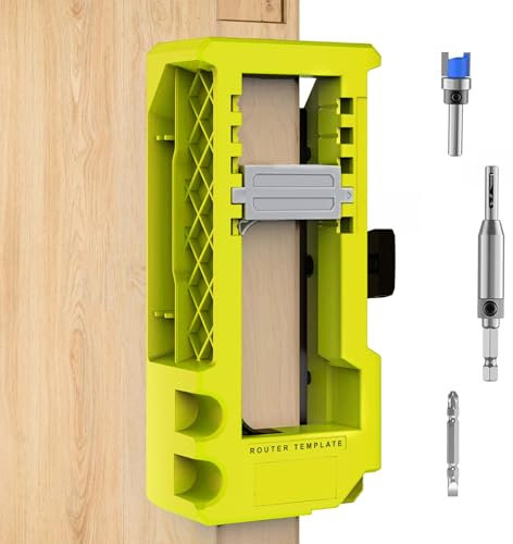 CASITODO Door Hinge Jig, Door Hinge Router Template, Adjustable Door Hinge Mortiser, Door Hinge Cutting Tool for 3 to 5 Length and Thickness 1/4 or 5/8 Hinges, Not fit The Door Frame