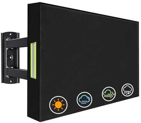 YALYAYA Funda para TV de exterior de 28 a 32 pulgadas, protección contra el polvo de 600D Oxford PVC, revestimiento resistente, resistente al agua, resistente al polvo, protector de pantalla universal