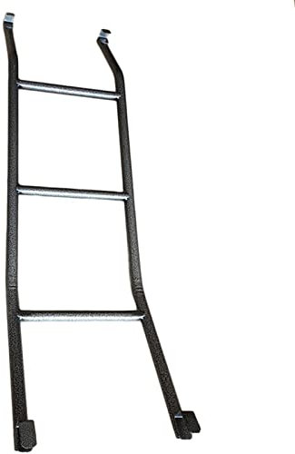 YTXFRHOD Metall-Doppelstockleiter mit Haken, Leiter für Hochbett/Hochbett im Kinderzimmer, schwarz, 3-stufige Ersatzleiter aus Eisen,Black-1.16m/3.8ft/45.6inch Tall