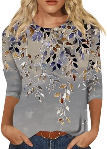 Damen Fitness Yoga Pilates 3/4-Arm Shirt Bluse Damen Elegant Faschingskostüme Damen Tunika Bluse Damen Elegant Faschingskostüm Erwachsene Flügel Kostüm Erwachsene Boho Kleidung Lila XL