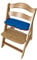 Sitzkissen Hochstuhl kompatibel mit Hauck Hochstuhl Filz Sitzpolster Kissen Sitzauflage Stuhl Polster Auflage Kinder Zubehör für Kinderstuhl | Blau/Grau