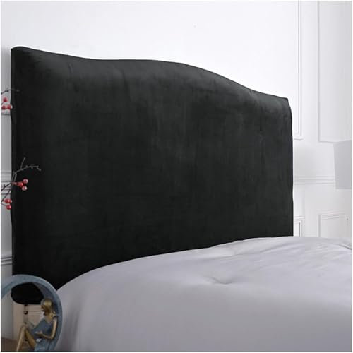 SXZAGZR Bettkopfteil Hussen Bett Kopfteil Bezug, Cover Bett Kopfteil Hussen, Weicher Strecken Samtstoff Staubdicht, Staubdichte Schutzhülle (Schwarz,220cm(210-240cm))