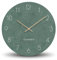 Cander Berlin MNU 2640 U XXL Wanduhr lautlos ohne Ticken 40 cm analog Wohnzimmer modern Vintage grün Holz-Zeiger