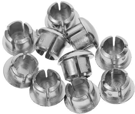 OSALADI 10pcs Logo Taps Index Replacement Buttons Replacement Index Buttons for Faucets Hot/Cold Water Handle Labels Handle Markers Kitchen Labels Abs Silver