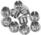 OSALADI 10pcs Logo Taps Index Replacement Buttons Replacement Index Buttons for Faucets Hot/Cold Water Handle Labels Handle Markers Kitchen Labels Abs Silver