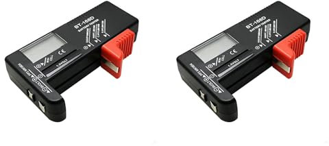 GREOHNMPAW 2X BT-168D Battery Tester Digital Battery Tester Battery Capacity Tester BT168D Tester for AA/AAA/C/D/9V/1.5V Battery