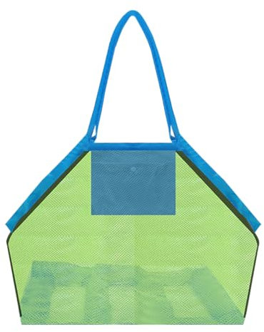 Niaciswe Strandspielzeug Tasche Groß Wiederverwendbare Strandtasche Faltbare Netztasche Badetasche für Wasserspielzeug outdoor Sandspielzeug Spielsack Picknick Familie Urlaub Einkaufen Schwimmbad