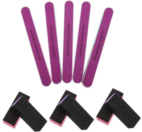 WRITWAA 11 Piezas Herramienta de archivo de uñas equipo manicura filer Hombres Archivos clavo Lima de uñas limas de pedicura para uñas de los pies archivo de uñas de los pies esponja rojo