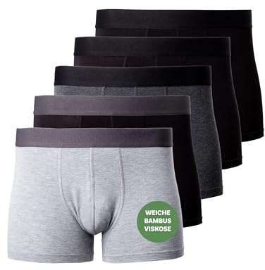 Occulto Herren Bambus Boxershorts 5er Pack (Modell: Bryan), Unterhosen Männer