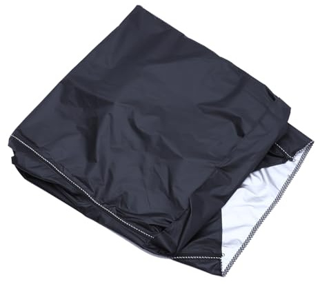 Waschmaschinenabdeckung für Trockner Schwarz 210d Oxford | 4-seitige Ausführung mit Gummizug, für Toilette und Patio, Schützt gegen Abblättern und Verfärbung
