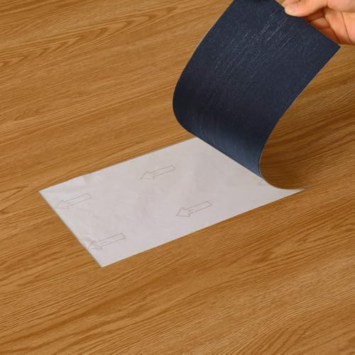 5m² Self Adhesive Vinyl Flooring, Floor Planks with Wood Effect, 36pcs Waterproof PVC Floor Tiles for Bathroom Kitchen and All Flat Floor, Stick On Floor Tiles, 91.5x15.2cm (Red Walnut)