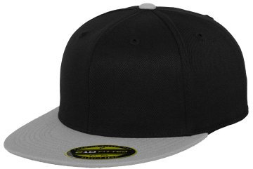 Flexfit Unisex - Erwachsene Muts Premium 210 Fitted 2-tone M tzen, Blk/Gry, L-XL EU