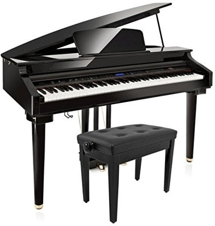 GDP-200 Digitaler Flügel mit Klavierbank von Gear4music