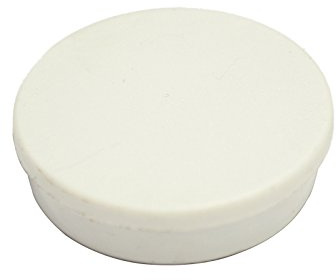 Bi-Office 10 mm Round Magnet - White [Pack of 10]