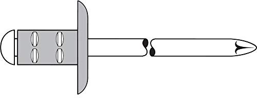 GESIPA Blindniete PolyGrip 250 Stück (Alu/Stahl 4,8x17, Nietschaft-ø 4,8 mm, Scherkraft 1500 N, Zugkraft 2300 N, Flachrundkopf) 1433833