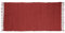 Relaxdays Flickenteppich rot 70 x 140 cm mit Fransen aus 100 % Baumwolle, einfarbig, Fleckerlteppich, red
