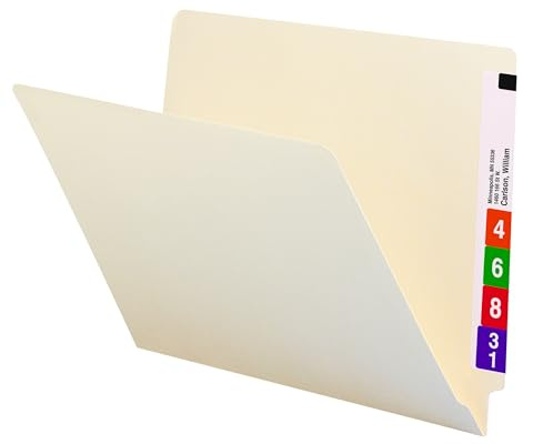 Smead End Tab File Folder, Straight-Cut Tab, Letter Size, Manila, 100 per Box (24100)