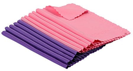 ColorYourLife 10-Pack Microfiber Cleaning Cloths for Apple iPad iPhone, Tablets, Camera, Lenses, LCD monitor, TV, Optics etc in Retail Packaging