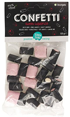 TerraSana Lakritz-Mix Confetti mit Erdbeer- & Kokosfüllung (100 g) - Bio