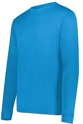 Augusta Sportswear Wicking Long Sleeve Sun Protection Athletic Shirt for Running, Hiking, Fishing, and Outdoor Activities, Power Blue, X-Large