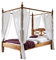 Sheesham Massivholz massiv Möbel geölt Himmelbett 140x200 Palisander Möbel massiv Holz Nature Brown #510
