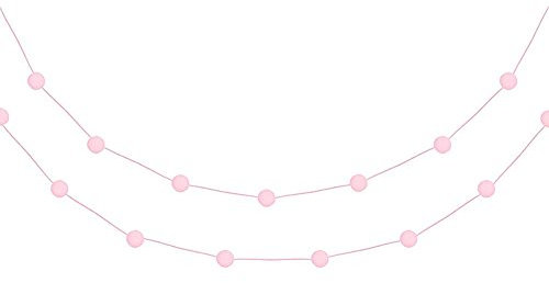 Pompom Baby Girlande, rosa