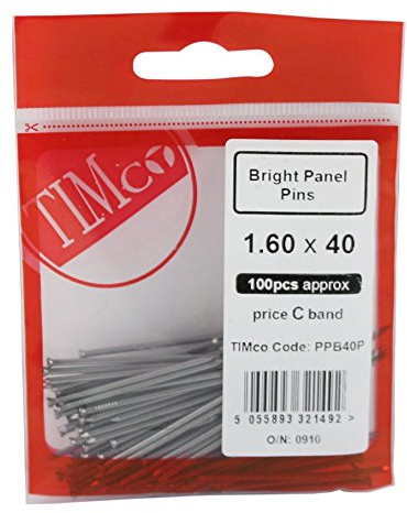 TIMco PPB40P Bright Panel Pins 40 x 1.60 - (Bag of 100)