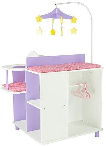 Table à Langer Poupon poupée Little Princess Rangement Meuble Bois Jeux TD-0203A